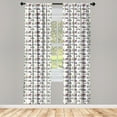 thumbnail image 3 of Ambesonne Bicycle Curtains, Penny-Farthing Tandem, Pair of 28"x63", Multicolor, 3 of 5