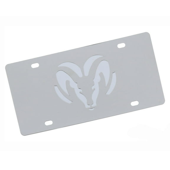 Dodge Ram Logo License Plate (Chrome)