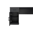 thumbnail image 4 of 65" Farmhouse L Shaped Executive Desk with Drawers, Wood Home Office Corner Desk with Shelves and Cabinet, File Drawer, Storage Cabinet, Rustic Computer Writing Desk, 4 of 7