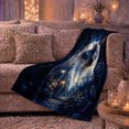 thumbnail image 6 of Blue Eyed Cat in Moonlit Garden, Mystical Celestial Style for Cat Lovers, Starry Night Cat Portrait and Birthday Gift, Cozy Flannel Blanket for Bedroom and Reading Nook, Home Decor, 6 of 9