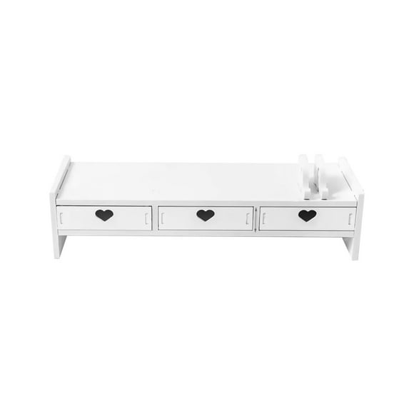Monitor Stand Riser Computer Workstation Organizer Computer Heightened Shelf Pink 3 Drawer