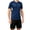 Dark Blue, variant on Miqool Big and Tall Men's Activewear Short Sleeve Crewneck Tee and Shorts Set Summer Outfit Casual Athletic Sports Tracksuit