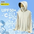 thumbnail image 2 of cllios Mens Sun Protection Shirts Hooded UPF 50+ Long Sleeve Fishing Shirt with Mask UV Neck Gaiter Full Zip up Hoodie with Pockets, 2 of 4