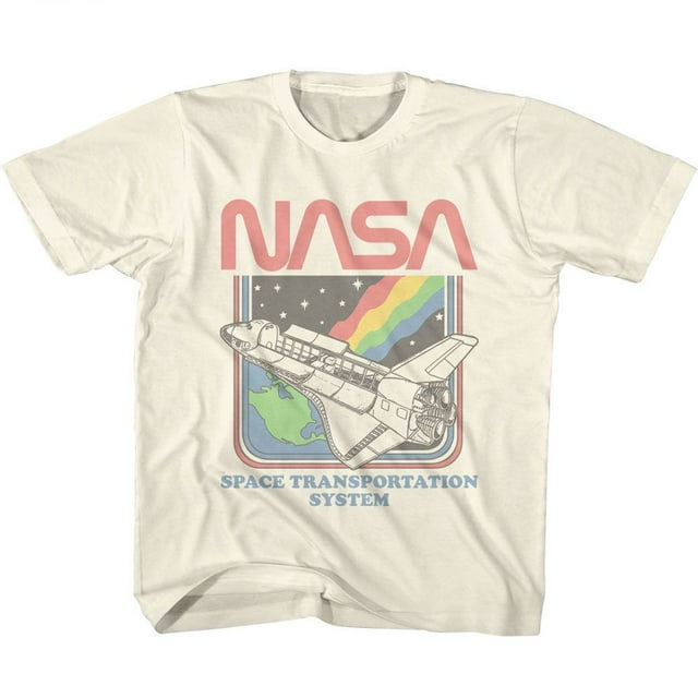 NASA T-Shirt Jeunesse Arc-en-Ciel Sts Naturel P (7-8)