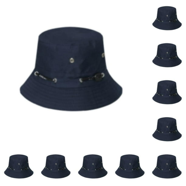 Sombrero de pescador Minnieouse cómodo y transpirable con protección solar Azul marino 58cm