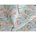 thumbnail image 3 of Ambesonne Magnolia Quilted Coverlet 3 Pcs, Vintage Floral Dragonfly, Queen Size, Pale Blue Pale Pink Ecru, 3 of 4