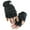 D-Black, variant on Fesfesfes Sports Bicycle Cycling Biking Gel Half Finger Fingerless Gloves M/L/XL