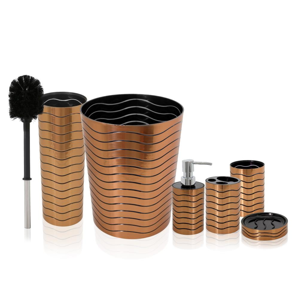 SereneLife SLBATAC05 Bathroom & Sink Accessory Set, 6 pcs Walmart