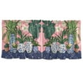 thumbnail image 7 of Yayeee Kitchen Curtains Tier Set of 2 Light Filtering 57"x24" Over Sink Window Panels, Floral Vase, 7 of 7