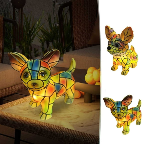 kcavykas Cute Dog Series LED Night Light – Resin Art Table Lamp with Warm Glow, Perfect for Dog Lovers Bedroom Decor and Gifts