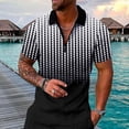 thumbnail image 2 of Eashery Man Beach Shirt Turn Down Collar Zipper Mens Tops Casual Stylish White XL, 2 of 5