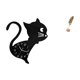 thumbnail image 5 of Reloj De Pared De Gato Acrílico Con Escultura De Metal En Forma De Hoja, Adorno Decorativo Moderno De Dibujos Animados Para Sala De Estar, Mesa, Fiesta, Hogar, Estilo Nórdico Creativo., 5 of 8