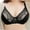 Black, variant on KIHOUT Bras For Women Plus Size Fashion Comfortable Women's Lace Beauty Back Strap Wrap Plus Size Bra Discount
