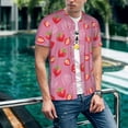 thumbnail image 6 of Rateoe Cute Strawberry Pattern Men’s Baseball Short Sleeve Polo Shirt, Midweight Men's Shirt Golf Shirt Polo Shirts Quick Dry Short-Large, 6 of 7