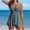 Gray, variant on Womens Purple Tankini Swimsuit High Waisted 2 Piece Set - Tummy Control Modest Swim Dress & Bathing Suit with Asymmetrical Hem,Size XL