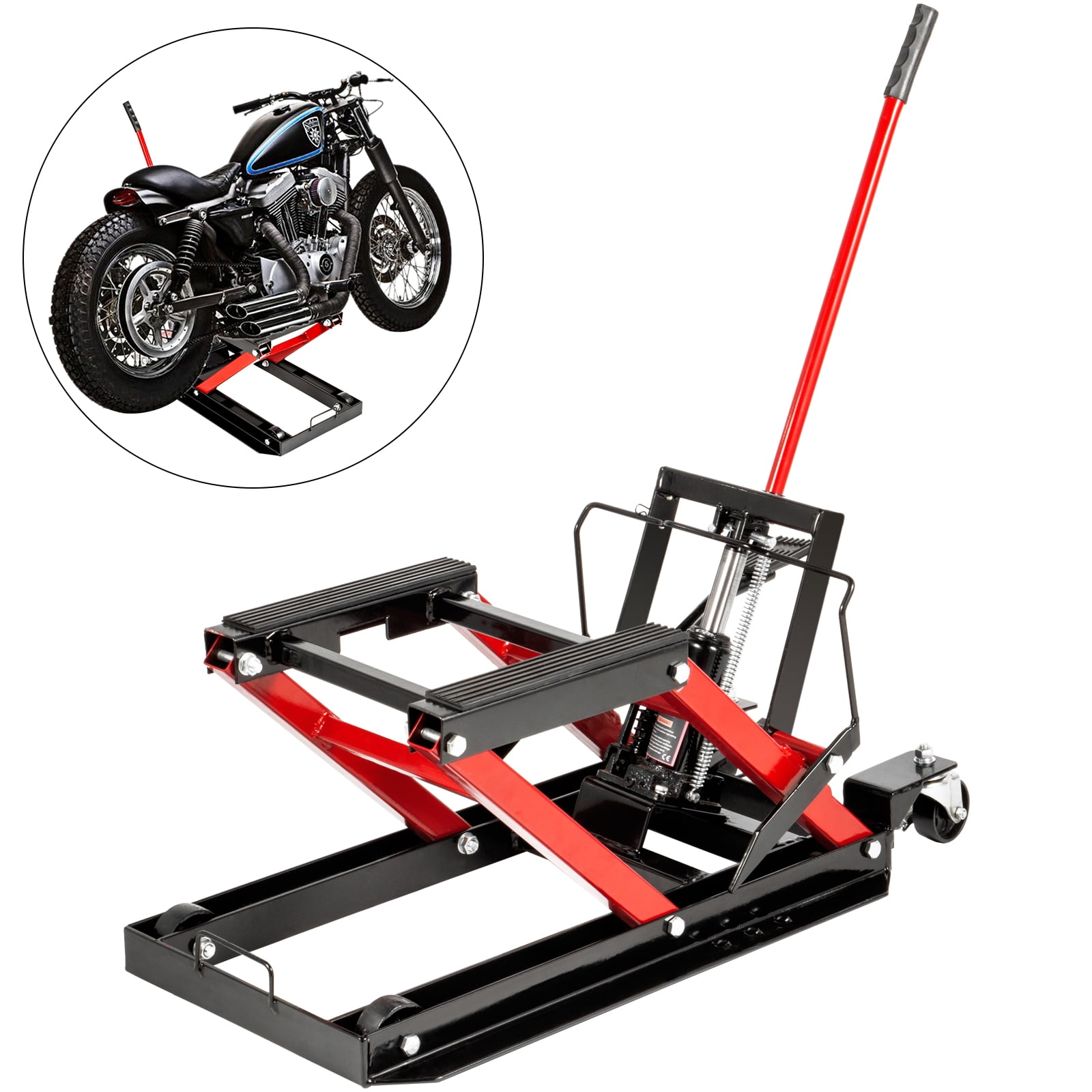 VEVOR Motorcycle Jack Hydraulic Motorcycle Scissor Jack with 1, 700lbs Load Capacity Portable