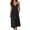 A-Black592, variant on Front-Buttoned Midi Dress for Women Spaghetti-Strap Daily Casual Mid Length Sundress