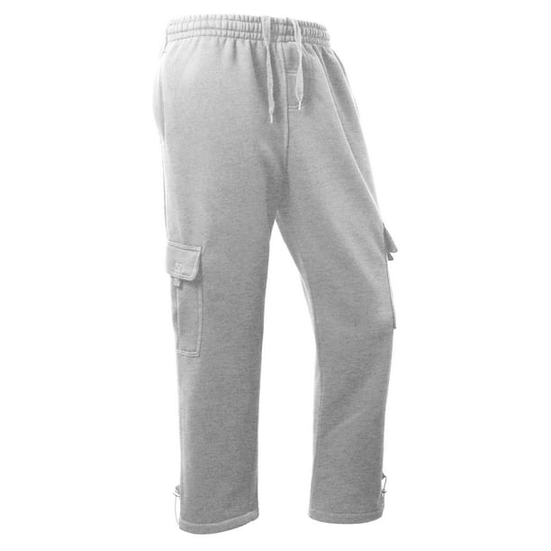 Men's Utility Heavyweight Fleece Cargo Sweatpants with Pockets ...