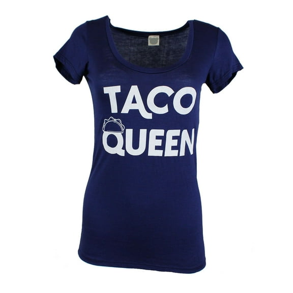 Womens Taco Queen Scoop Neck Short Sleeve T-Shirt