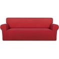 thumbnail image 1 of Super Stretch Chair Sofa Slipcover - Spandex Non Slip Soft Couch Sofa Cover, Washable Furniture Protector with Non Skid Foam and Elastic Bottom for Kids, Pets （Oversized Sofa， Red）, 1 of 7