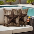 thumbnail image 2 of Outdoor Pillow Cover Texas Stars Wooden Set of 2 Waterproof Throw Pillowcases Rustic Wood Grain Decorative Patio Furniture Pillows for Couch Garden Indoor & Outdoor Use, 2 of 9