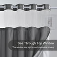 thumbnail image 6 of Ikfashoni Gray Hookless Shower Curtain with Snap in Liner, Waffle Weave Waterproof Fabric Mesh Window Bathroom Curtain, 72"X74", 6 of 6