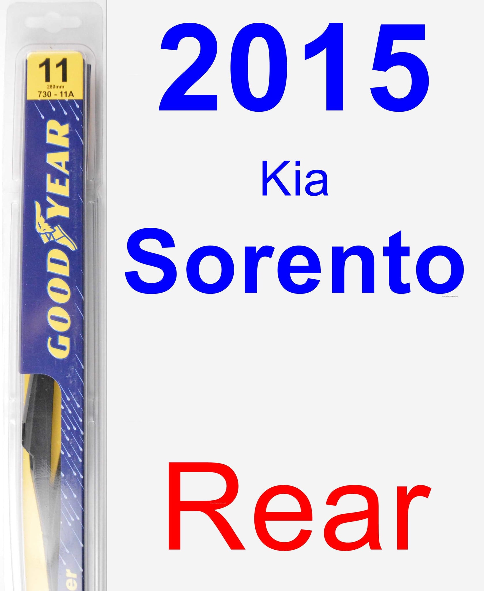 2015 Kia Sorento Rear Wiper Blade Rear