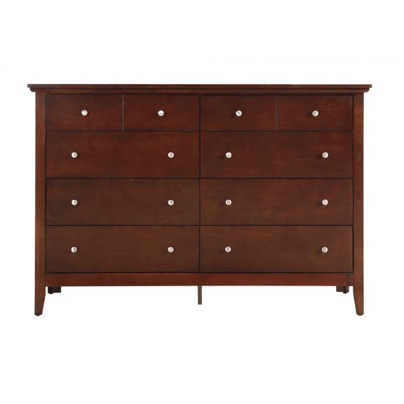 Passion Furniture Hammond 10-Drawer Cappuccino Double Dresser (39 in. X 18 in. X 58 in.)
