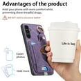 thumbnail image 3 of Allytech Wallet Case for Samsung Galaxy A14 5G, Support Car Mount, Luxury PU Leather Shockproof Anti-Fall 360° Finger Ring Stand Rotatable Kickstand Case with Magnetic Snap & Card Slots - Purple, 3 of 8