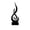 Black, variant on Modern Flame Resin Sculpture Art Deco Style Abstract Fire Shape Statue for Home Office Shelf Mantel Decorative Ornament