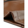 thumbnail image 5 of DARING DIVA Women's A-Line Zipper Front High Waist Mini Skirt L Brown, 5 of 6