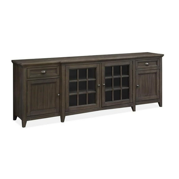 Pemberly Row Contemporary 90" Entertainment Console Graphite