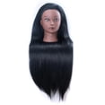 thumbnail image 5 of Mannequin Head with Hair 26" mannequin doll head styling manikin head Cosmetology Doll Head Multicolored Synthetic Fiber Hair Table Clamp Stand Included)(black YK), 5 of 10