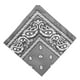 thumbnail image 2 of Bandana de algodón con estampado de cachemira Colcomx Paisley gris, 2 of 6