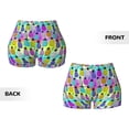 thumbnail image 6 of Yiaed Graffiti Pineapples Print Women's Athletic Shorts Running Shorts Sporty Short High Waisted Elastic Workout Shorts for Yoga Gym Running & Sports -XX-Large, 6 of 8
