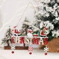 thumbnail image 6 of Fridja Christmas Ornaments Christmas Tree Accessories Ornaments Wooden English Letters Merry Christmas Snowflake Ornaments Wooden Bell Pendant, 6 of 8