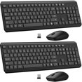 thumbnail image 1 of Combo de teclado y ratón inalámbricos EDJO de tamaño completo de 2,4 G (paquete de 2), 1 of 7