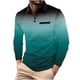 thumbnail image 1 of Blusa y camisa de manga larga con cuello vuelto para hombre, camisa deportiva de color liso con solapa y botones, blusa de poliéster de manga larga con solapa para hombre, 1 of 4