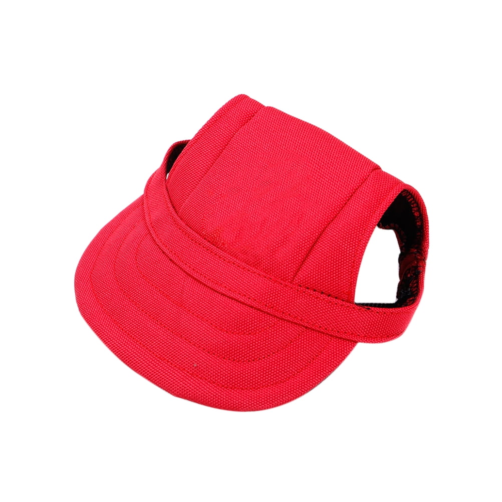 FENGGUIQU Red Pet Cap in Oxford Cloth and Canvas Featuring Simple Design for Daily Use