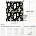 thumbnail image 2 of Halloween Shower Curtain, Black Cute Ghost Pumpkins Mummy Bath Curtain for Bathroom Decor Waterproof Polyester Fabric 72 x 72 Inches Set with Hooks, 2 of 6
