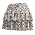 thumbnail image 2 of Falda George para Mujer Corta con Elástico en Cintura y Olanes Estampado Flor Blanco Talla G, 2 of 4