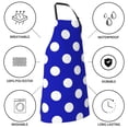 thumbnail image 5 of Pofeuu Blue And White Polka Dot Print Waterproof Apron with Pockets Adjustable Cooking Aprons Kitchen Bib for Baking Household Cleaning, 5 of 8