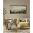 thumbnail image 4 of Drsoum 20x40in Natural Framed Landscape Large Canvas Wall Art Retro Village Prints Modern Hallways Dining Rooms Bedroom Living Rooms Decor, 4 of 7