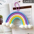 thumbnail image 1 of Nubes de estilo nórdico Arco iris Decoración del hogar Decoración de la habitación de los niños Colgante tejido Decoración colgante de pared Decoración colgante, 1 of 6