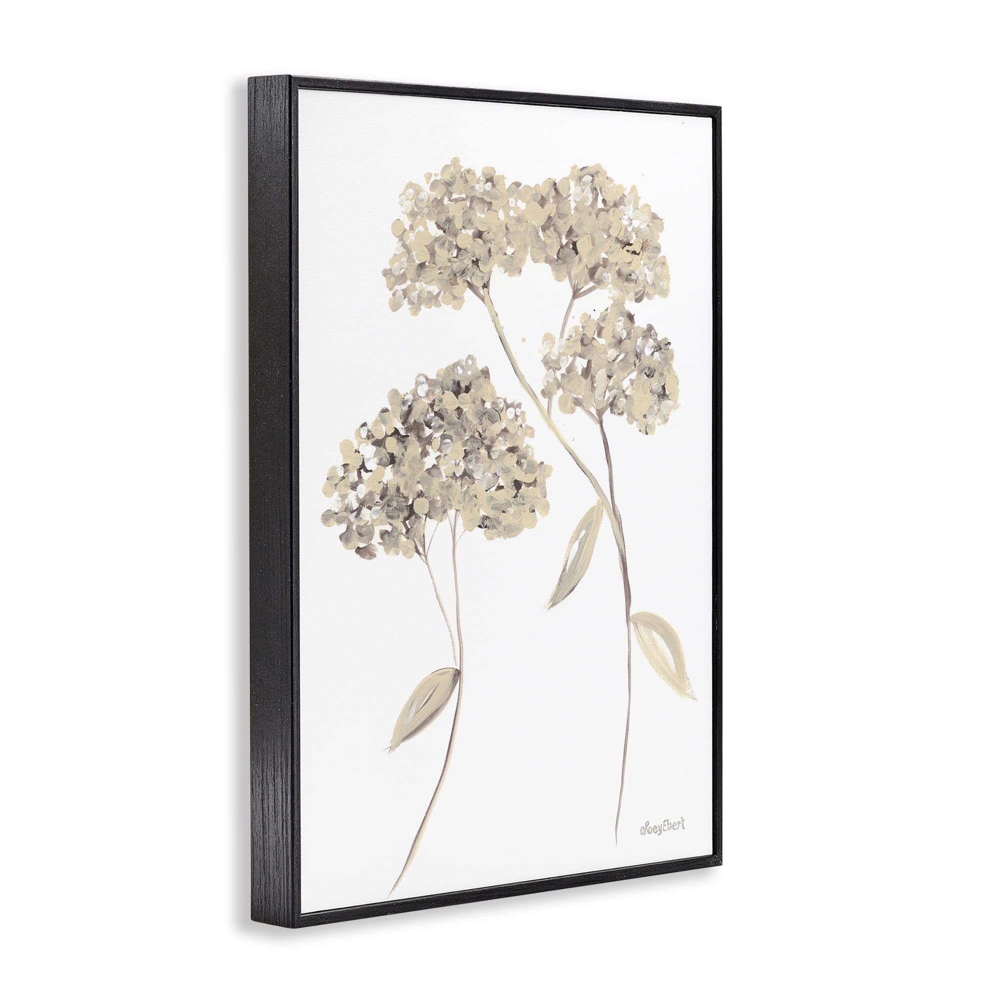 Stupell Industries Soft Geranium Florets Botanical & Floral Painting Black Framed Art Print Wall Art, 20 x 30