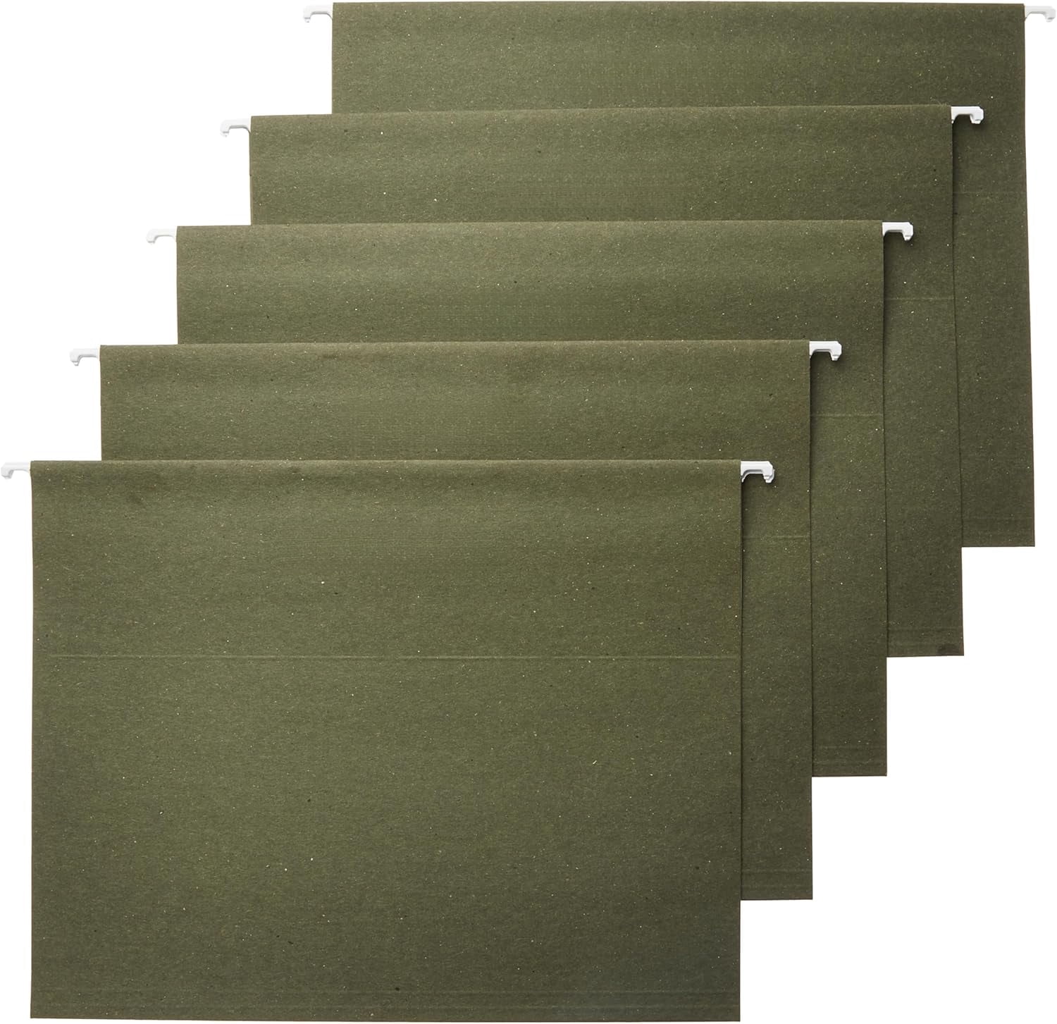 Hanging Organizer File Folders for Efficient Filing, Sturdy, Adjustable Tabs, Letter Size, Pack of 25, Green