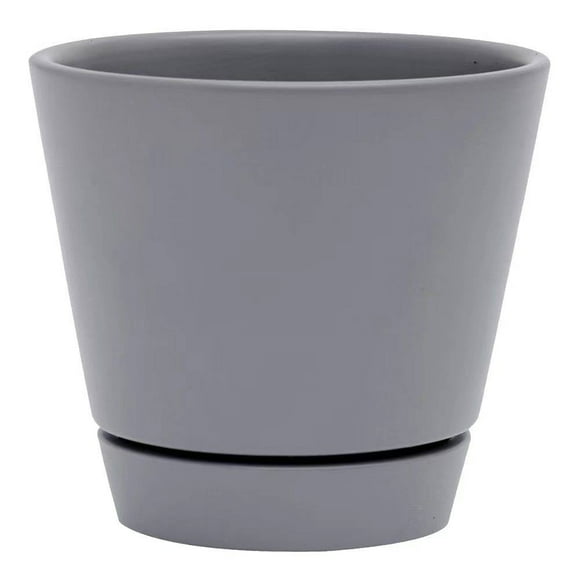 Maceta de Cerámica Mainstays 15.5x13.5 cm Gris