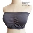 thumbnail image 3 of Wireless Bra Strapless Bras Bust Bandeau Padded Seamless Tube Top Intimate with Good Elasticity Basic Style for Evening Dress charcoal gray, 3 of 6