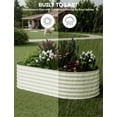 thumbnail image 5 of Towallmark Raised Garden Bed,Large Metal Garden Beds Galvanized Steel Planter Box for Vegetables Flowers Herbs,Oval,240*60*45cm,1 Pack,Beige, 5 of 6