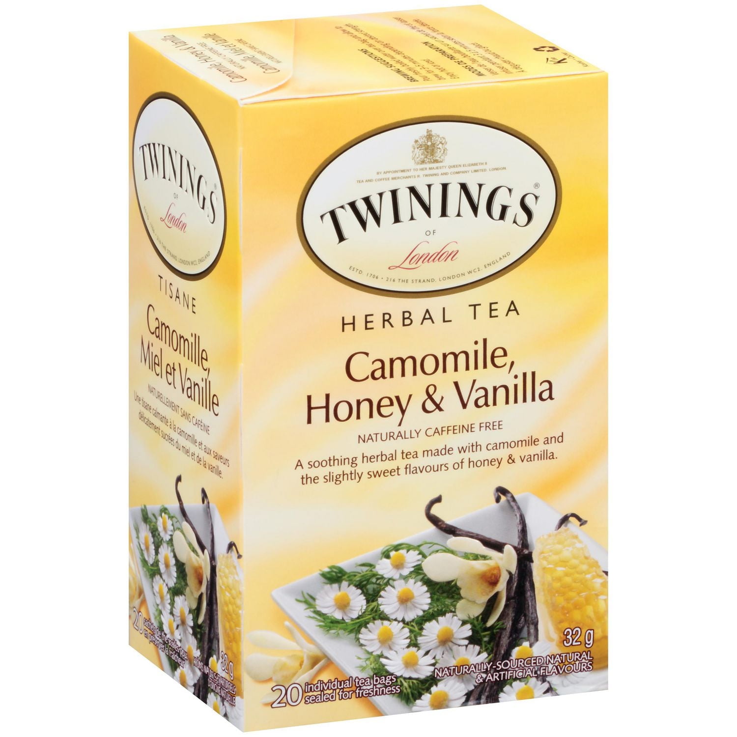 Twinings Camomile, Honey & Vanilla Herbal Tea 20s, Pack of 20 Tea Bags